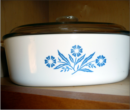 Corningware Cornflower Blue casserole