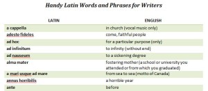 useful latin phrases for essays