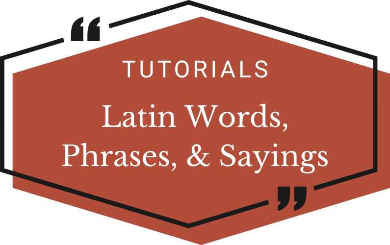 Latin Words and Phrases List