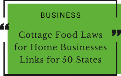 Cottage Laws for Home Food Businesses